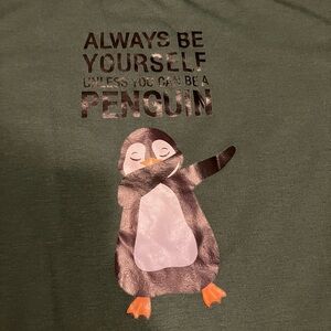 Green SHEIN penguin shirt